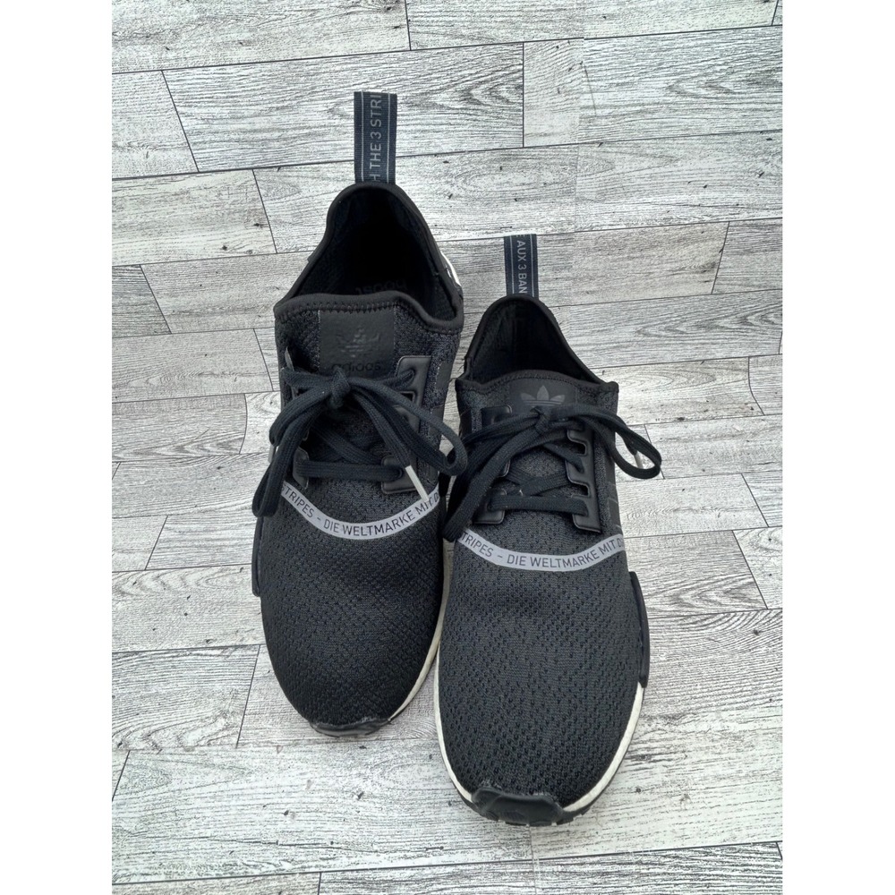 Adidas NMD_R1 Men Core Black Carbon Knit Running Shoes F36801 Size 10.5